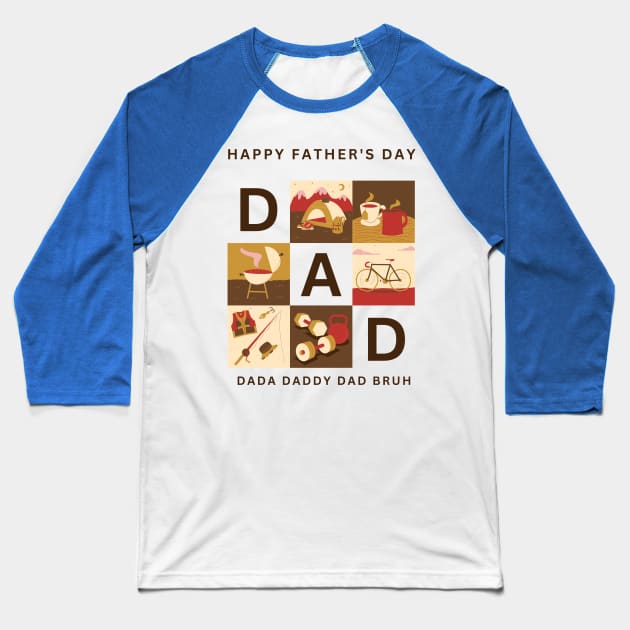 Dada Daddy Dad Bruh nember one Baseball T-Shirt by Funnysart